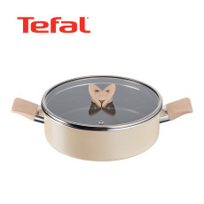 [테팔] 인덕션 블라썸 베이지 전골냄비24cm