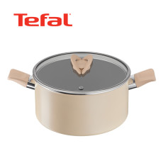 [테팔] 인덕션 블라썸 베이지 양수냄비24cm
