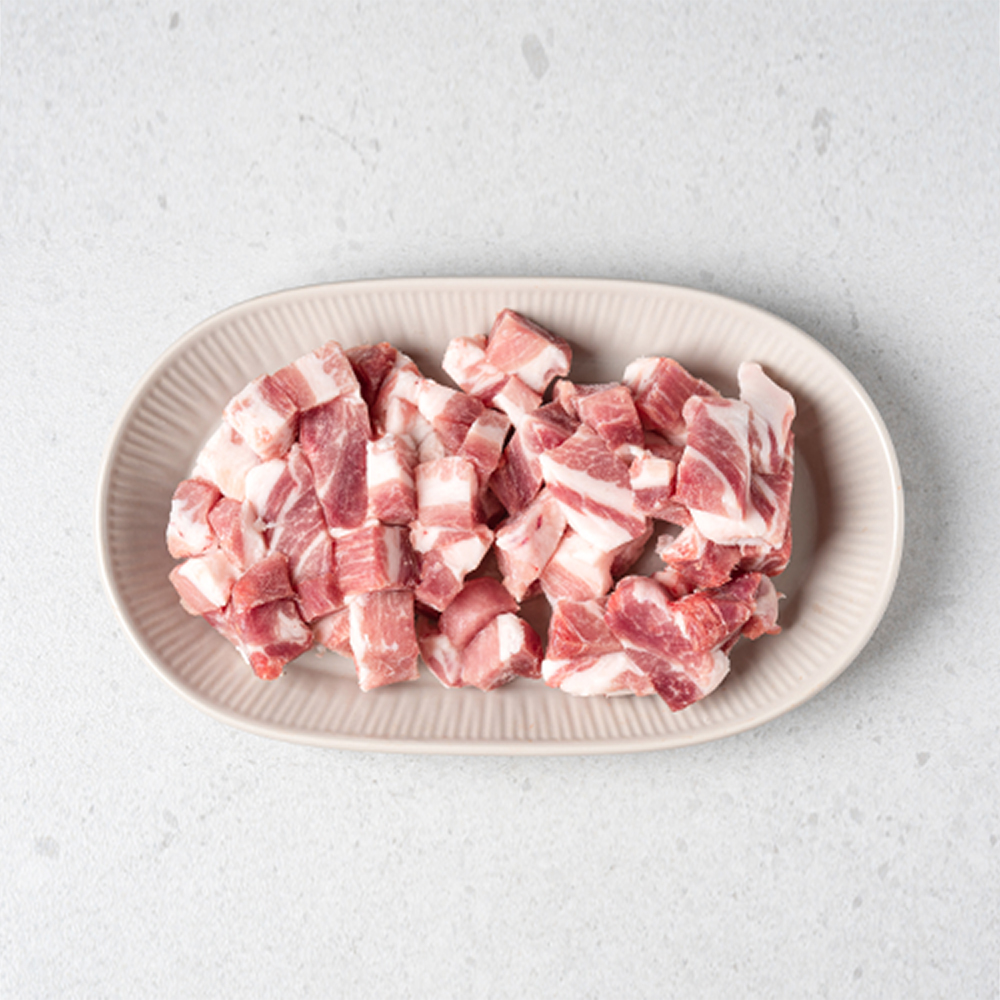 [제주흑다돈] 제주직송, 무항생제 흑돈육_제주 흑돼지 앞다리살 500g(찌개용, 냉장)